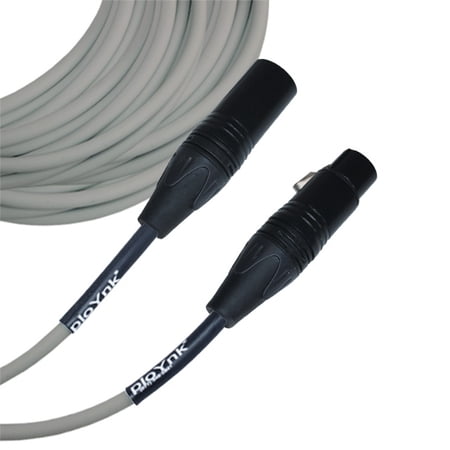 Gray Male To Female XLR Microphone Cable - 60 Ft Long