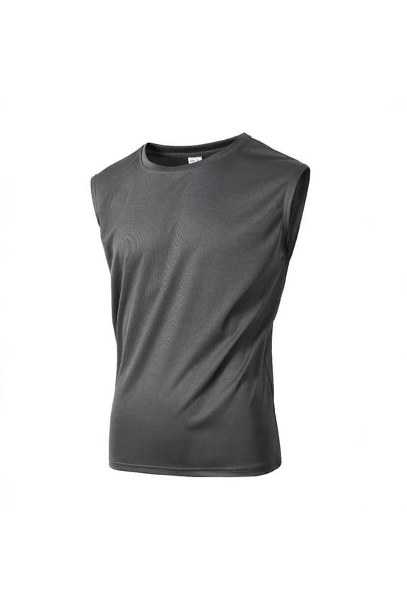 Gray Man Crewneck Vests Track Athletic Jogger Vest Tops for Mens Sleeveless Fish Net Mesh Cami Tank Basic Summer Fall Vest 2026 Clothes Country Concert XL