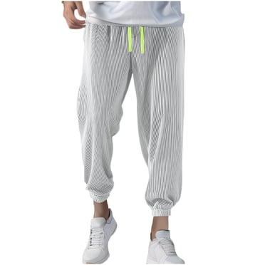 Men's Vintage Goth Straight Leg Pants - Sport Gym Running Trousers For Summer & Fall 2024
