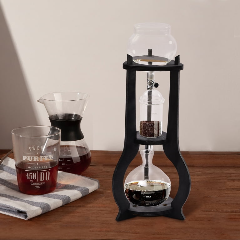 NEUOZA Cold Brew Coffee Maker - 400ml Glass Iced Coffee Maker With Adjustable Drip, Includes 100 Filters