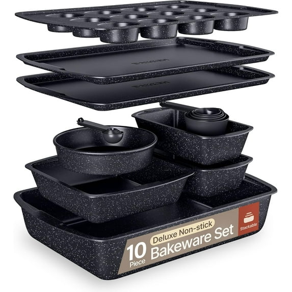 Bakken- Swiss 10-Piece Bakeware Sets, Nonstick Carbon Steel Baking ...