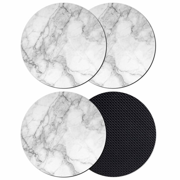 Gray Marble Coasters Set of 4, Absorbent Coasters for Drinks, Modern Simple Gradient Abstract Patterned Coaster for Desk Coffee Table Protection, Home Decor House Warming Gifts 4"