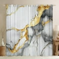 thumbnail image 1 of Gray Marble Curtains & Drapes 52"Wx84"L 2 Panels Gold Metallic 30%-50% Blackout Curtains Teens Abstract Marbling Curtains Foil Print Glitter Window Curtains, 1 of 6