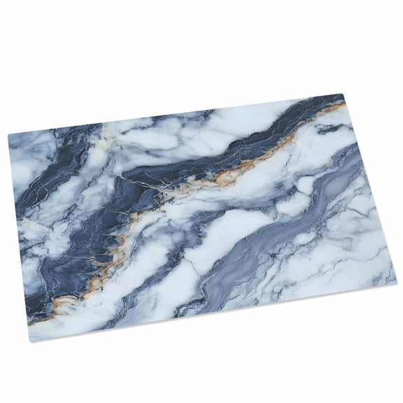 Gray Marble Door Mat 16x24 Inch Gold Foil Modern Abstract Entryway Rug with Non-Slip Rubber, Front Door Rug Indoor Floor Mats for Living Room Bathroom Bedroom Home Office