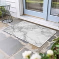 thumbnail image 1 of Gray Marble Door Mat Indoor Outdoor, Modern Simple Gradient Abstract Patterned Non Slip Welcome Mat with Rubber Backing, Absorbent Fabric Front Door Mats Entryway Rug for Home Patio Entrance 24"x36", 1 of 9