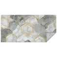 thumbnail image 1 of Gray Marble Gold Hexagon Pattern Rectangle Tablecloth 60"x120",Waterproof Polyester Rectangle Table Cloth, Wipeable Spillproof Polyester Tablecloth for Dining, Camping, Indoor and Outdoor, 1 of 6
