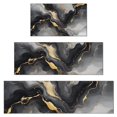thumbnail image 1 of Gray Marble Gold Wave Pattern Kitchen Rugs Sets Of 3,Kitchen Runner Rugs Non Skid Washable,Decorative Kitchen Floor Mats for Kitchen,Sink,Laundry,17"x30"+ 17"x47" + 17"x59", 1 of 6