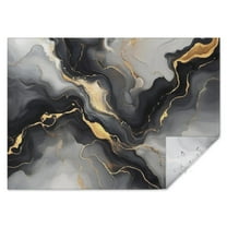 Gray Marble Gold Wave Pattern Rectangle Tablecloth 60"x84",Waterproof Polyester Rectangle Table Cloth, Wipeable Spillproof Polyester Tablecloth for Dining, Camping, Indoor and Outdoor
