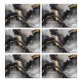 thumbnail image 1 of Gray Marble Gold Wave Pattern Summer Placemats Table Placemats Set Of 6-Linen Kitchen Washable Placemats Table Mats 11.8"x17.7" Non-Slip Heat Resistant, 1 of 5