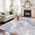 thumbnail image 1 of Gray Marble Large Area Rugs 5x8 ft Fluid Art Abstract Modern Washable Rug Non Slip Indoor Carpet Absorbent Floor Mat for Living Room Bedroom Dining Room, 1 of 9