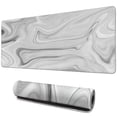 thumbnail image 1 of Gray Marble Lines&nbsp;desk Mouse Padwaterproofno Slip&nbsp;Line Series for Office Home Work GamingmousematRubber Base Mousepad with Stitched Edges 31.5x11.8inches, 1 of 7