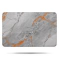 thumbnail image 1 of Gray Marble Orange Line Pattern Bathroom Rugs Mat,Non Slip Microfiber Bathroom Rug,Rubber Backing,Soft Bathroom Mats for Bathroom Floor,Tub and Shower,17x27in(43x68cm), 1 of 5