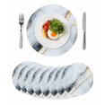 thumbnail image 1 of Gray Marble Round 15 Inch Placemats Set of 8, Modern Ink Painting Art Abstract HeatResistant Non Slip Place Mats for Dining Table, Wipeable Braided Kitchen Table Mats for Housewarming, 1 of 9