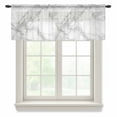thumbnail image 1 of Gray Marble Sheer Curtains Valances for Windows Modern Simple Gradient Abstract Patterned Chiffon Kitchen Valances for Cafe, Voile Window Treatments Curtains for Living Room Bedroom, 42"x12", 1 of 9