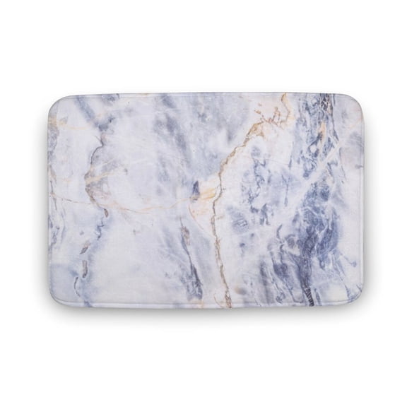 Gray Marble Stone Blue Bath Rugs 24"X16" Doormat Carpet For Bathroom Home Tub Living Room