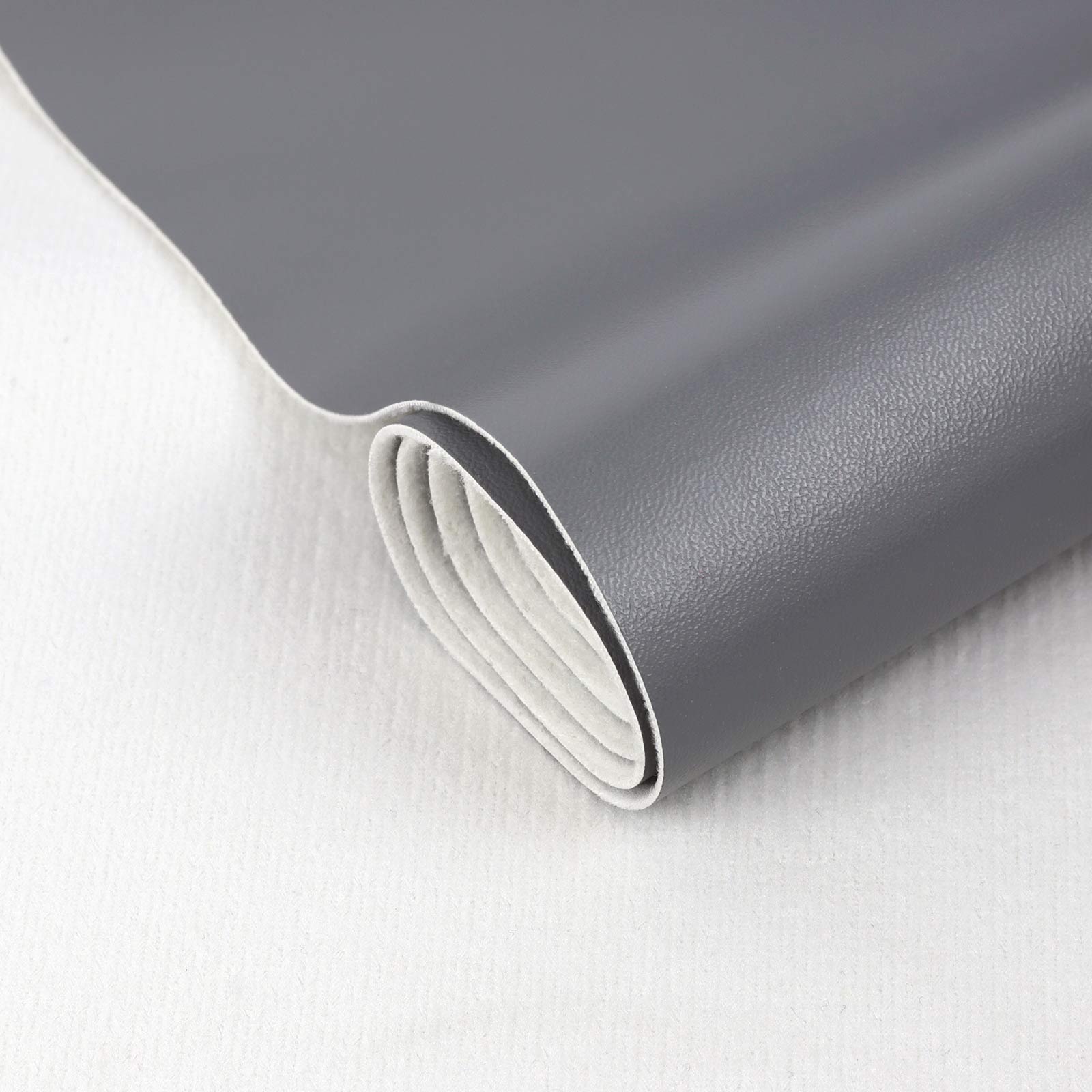 Gray Marine Vinyl PU Faux Leather Fabric Home Decor Fabric for Crafts DIY Outdoor Upholstery 53" Wide