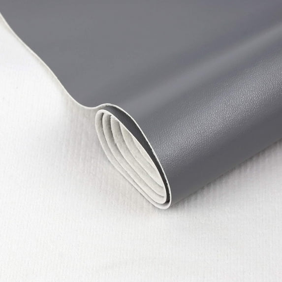 Gray Marine Vinyl PU Faux Leather Fabric Home Decor Fabric for Crafts DIY Outdoor Upholstery 53" Wide