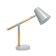 thumbnail image 1 of Gray Matte & Wooden Pivot Desk Lamp, 1 of 1