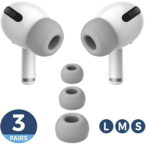 Gray Memory Foam Replacement Tips for Apple Airpod Pro & Airpod Pro 2 Earbud Tips
