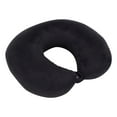 Gray Memory Foam Travel Pillow Airplane Neck Support Pillow for