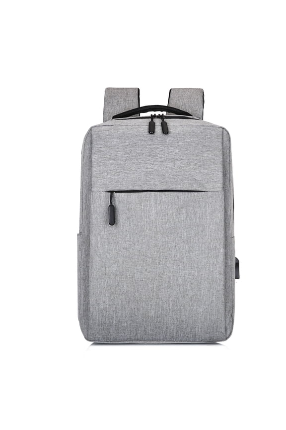 Gray Men's Business Laptop Backpack, Water Resistant Travel Backpack with USB Port, 15.6 Inch Laptop Bag for Work, School & Travel
