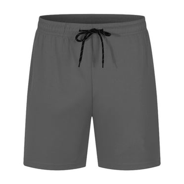 Gray Mens Fit Dri Shorts, Mesh Hiking Shorts Men, Gym Shorts, Plain Color Smooth Board Sports Pants Men's Fitness Pants Summer Thin Loose Quick Drying Running Training Pants