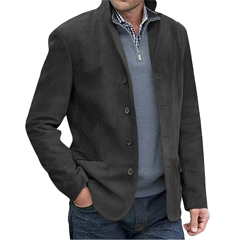 Grey mens jacket casual best sale