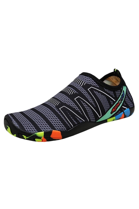 Gray Mens Water Shoes Quick Dry Breathable Comfortable Diving Socks For Beach Swim Pool Sports Lightweight With Traction Sole Spring Summer Size 42