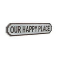 thumbnail image 1 of Gray Metal Decorative Wall Mounted Sign - Our Happy Place, 1 of 1