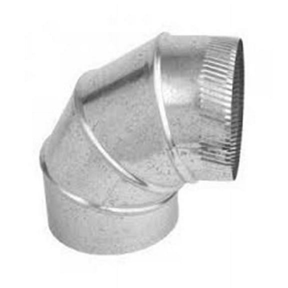Gray Metal Products 3602987 4 in. 90 deg Galvanized Connector Pipe Elbow