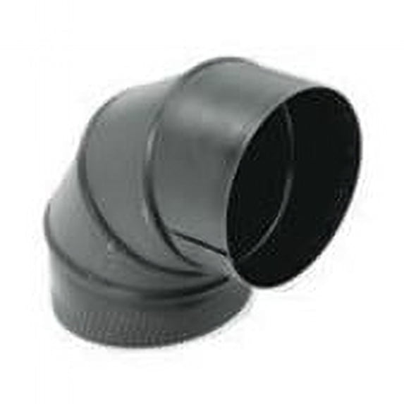 Gray Metal Products Inc. 5-24-602-R 5 Inch 24-ga Snap-Lock Black Stovepipe 90 Deg Sectioned Adjustable Elbow