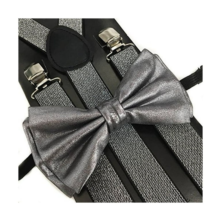 Sequin Bow Tie Adult Silver