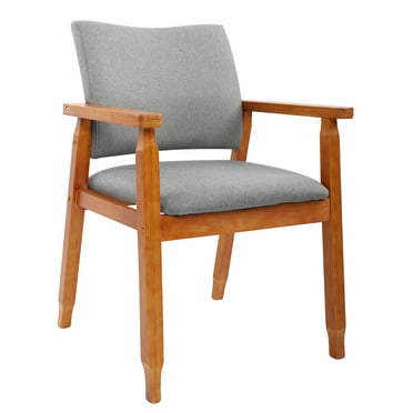 Gray Mid-Century Fabric Upholstered Arm Chair, Dining chair, Set of 1