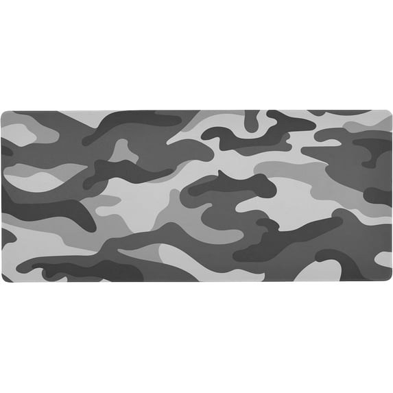 Gray Military Camouflage Large Gaming Mouse Pad Big Mousepad Mice Keyboard Mat with Non-Slip Rubber Base for Computer Laptop Home & Office, 35.4 X 15.7 inch