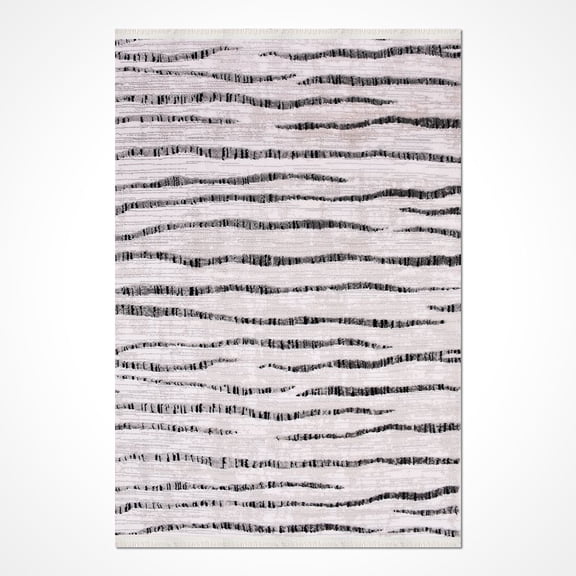 Gray Modern Micropolyester Area Rugs for Living Room Jacquard Textured Modern Rugs Soft Geometric Rug for Bedroom Mid Century Washable Rug Non-Slip Bohemian Carpet Perfect for Dining Room Beige