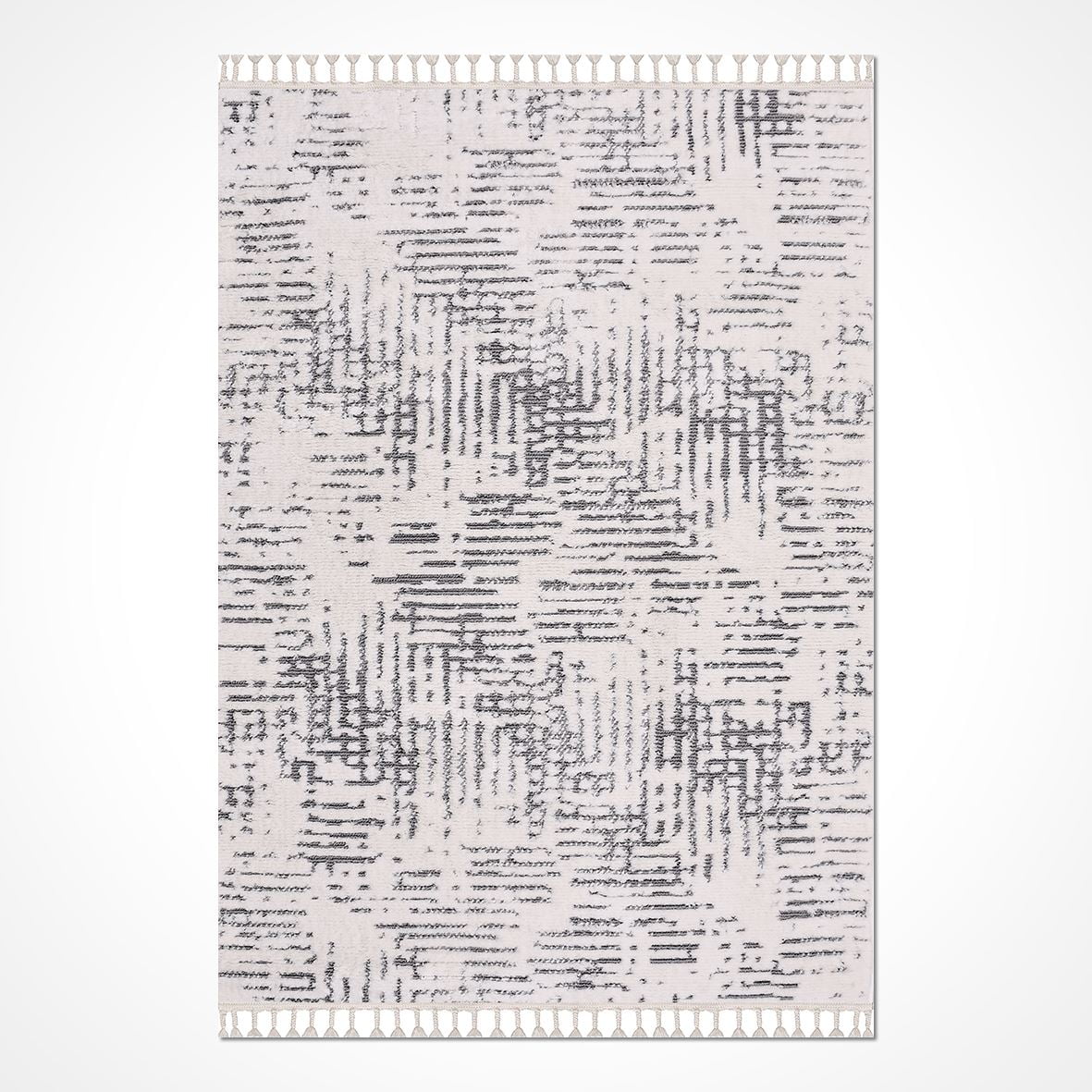 Gray Modern Polyester Area Rugs for Living Room Jacquard Textured ...
