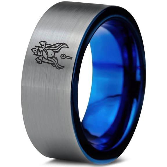 Gray Modern Ring Handmade Gamer Tungsten Mens Band Jewelry Organization Brother Gift Large