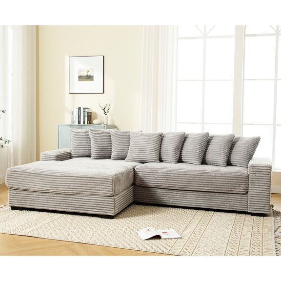 Gray Modular | Soft Seating with Pillow Back | Living Room Decor