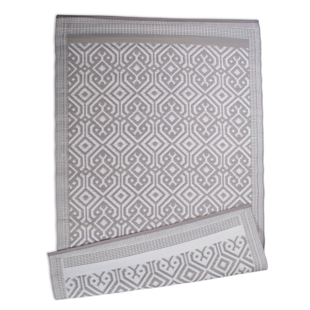 Gray Morrocan Outdoor Rug 4x6ft