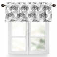 thumbnail image 1 of Gray Motorcycles Valances for Windows Vehicles Wheels Nostalgia Abstract Valance Curtains Rod Pocket Bathroom Small Window Treatments for Kitchen Living Room Bedroom, 54"x18", 1 of 7