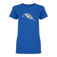 thumbnail image 1 of Gray Narwhal Shaped T-Shirt Women -Image by Shutterstock, Female Small, 1 of 2