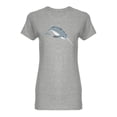 thumbnail image 1 of Gray Narwhal Shaped T-Shirt Women -Image by Shutterstock, Female Small, 1 of 2