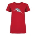 thumbnail image 1 of Gray Narwhal Shaped T-Shirt Women -Image by Shutterstock, Female x-Large, 1 of 2