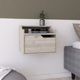 thumbnail image 1 of Gray Nightstand, Floating With Copious Storage Capacity Modern Unlimited Drawer, 1 of 4