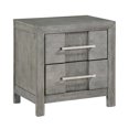 thumbnail image 1 of Gray Nightstand - Silver Handles - Bedroom Use - Offer Functional Storage, 1 of 2