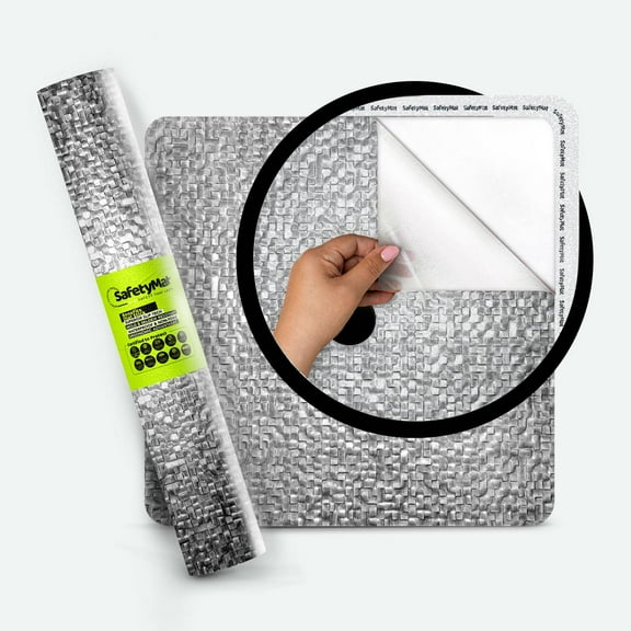 Gray Non Slip Shower Mat | Peel and Stick, Anti Slip Mat Certified for Safety