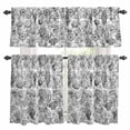 thumbnail image 1 of Gray Oceans Starfish Kitchen Curtains Valances and Tiers Set of 3 Shell Marine Life Nautical Modern Style Retro Tier Curtains and Valance with Rod Pocket for Small Windows, 27.5"x36", 1 of 9