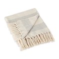 thumbnail image 1 of Gray / Off White Cabana Stripe Throw, 1 of 3