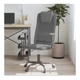 thumbnail image 1 of Gray Office Chair Mesh & Faux Leather, Adjustable Height, Swivel Desk Chair with Headrest & Armrests, 242.5lb Capacity for Home & Office, 1 of 9