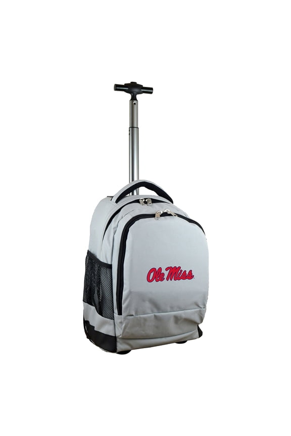 Gray Ole Miss Rebels 19'' Premium Wheeled Backpack